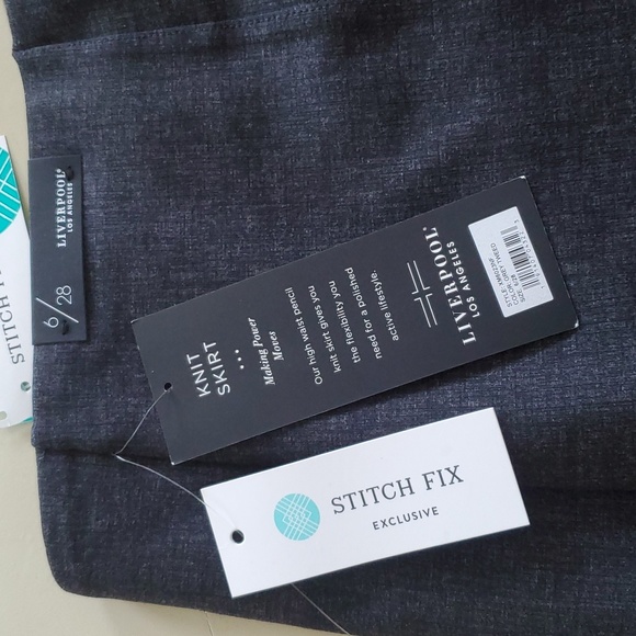 Stitch | Liverpool- Bia Pencil Grey Knit Skirt - Picture 7 of 9